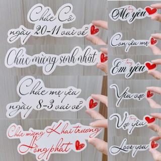 SET 10 Cái Banner, Toper, Thiệp cài ĐỦ CÁC DỊP LỄ TRONG NĂM, dùng để trang trí bó hoa, hộp quà, bánh kem