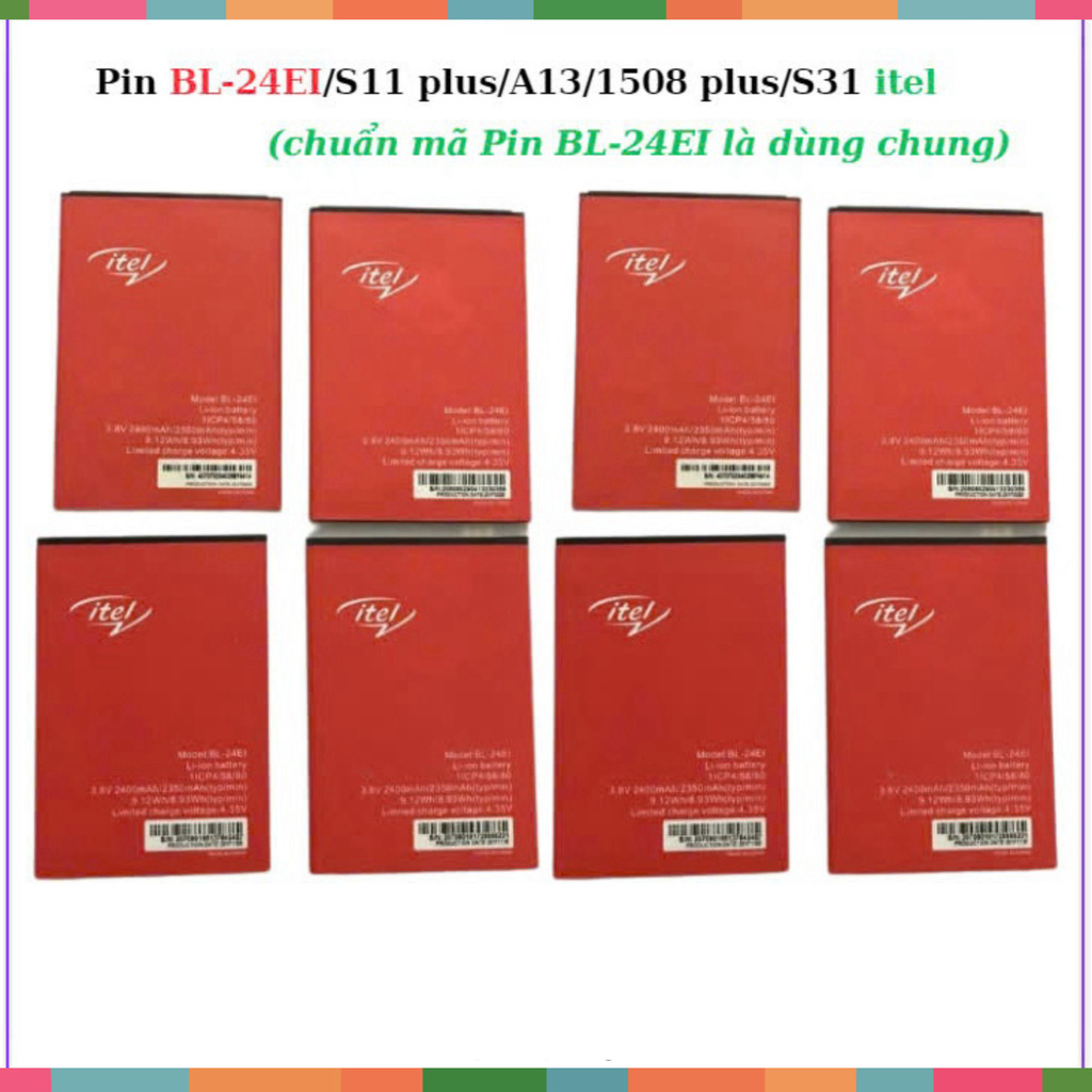 Pin BL-24EI/S11 plus/A13/1508 plus/S31 itel ,mới