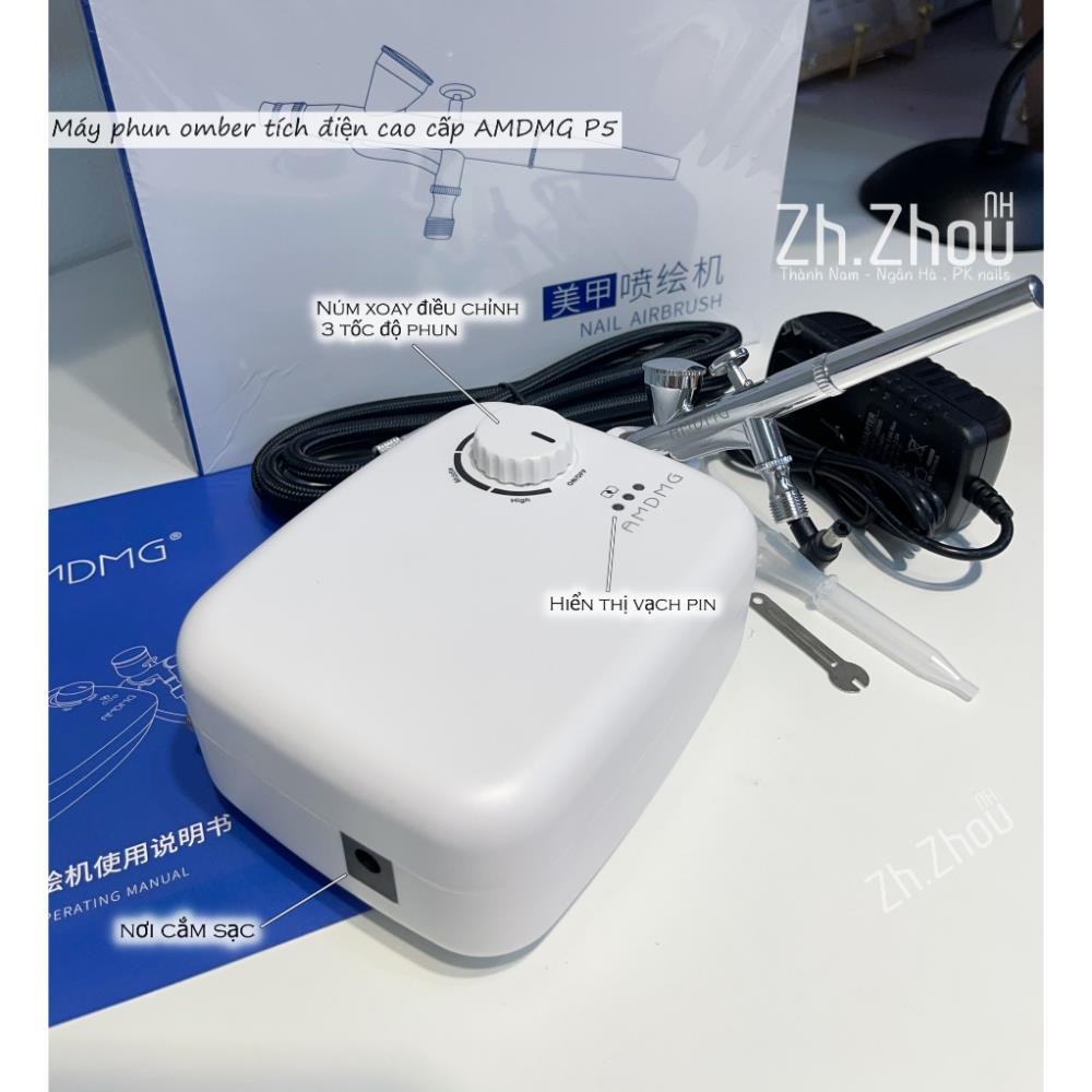 Máy phun Omber nail AMDMG , máy phun omber tích điện , máy phun omber cao cấp.