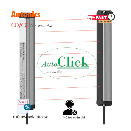 AUT VN | Cảm Biến Vùng Autonics BW20-08P, 12-24VDC, PNP, Khung nhôm