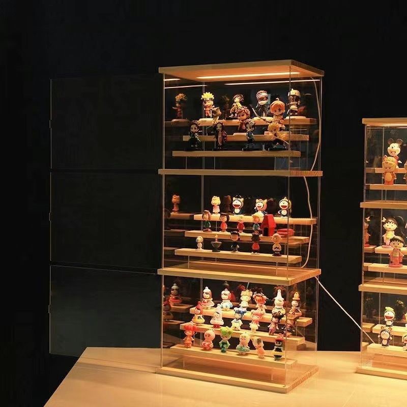 Hộp Trưng Bày Dạ Quang Hộp Trưng Bày Trong Suốt Acrylic Tủ Trưng Bày Lego Hộp Đựng Nước Hoa Bong Bón