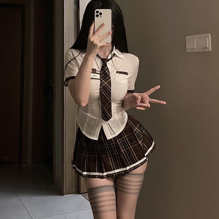 Cosplay nữ sinh, Trang phục hóa trang học sinh DN103 Cosplay Sexy Gợi Cảm Kèm Cà Vạt Huy Hiệu | BigBuy360 - bigbuy360.vn