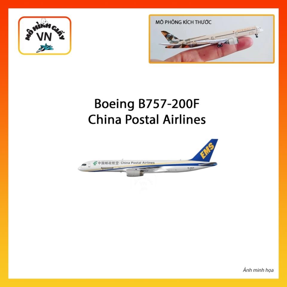 [1:400] Mô Hình Giấy Lắp Ráp Máy Bay Boeing B757-200F China Postal Airlines - MohinhgiayVN