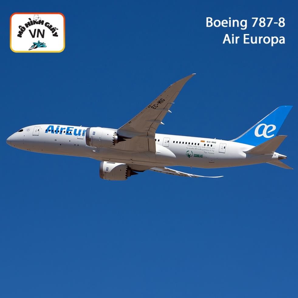 Mô Hình Giấy Lắp Ráp Máy Bay Boeing 787-8 Air Europa - MohinhgiayVN