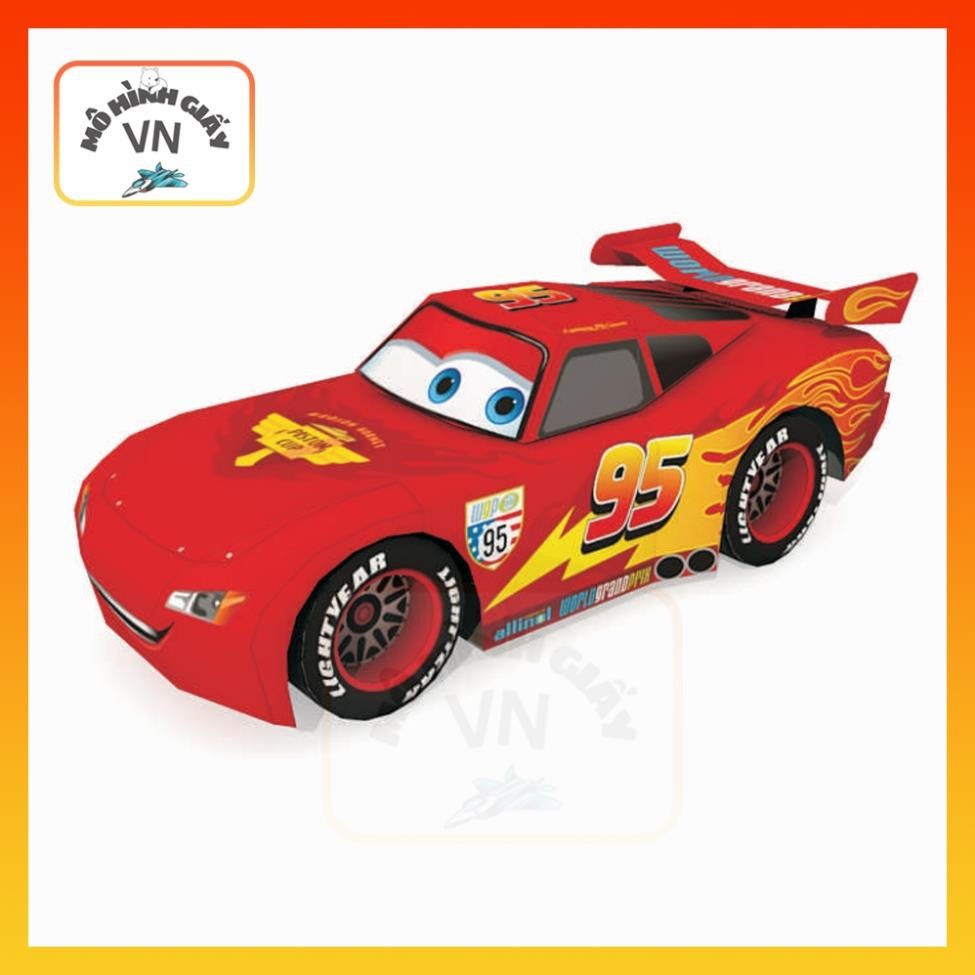 Mô Hình Giấy Lắp Ráp Lightning Mcqueen (Car 2) - MohinhgiayVN