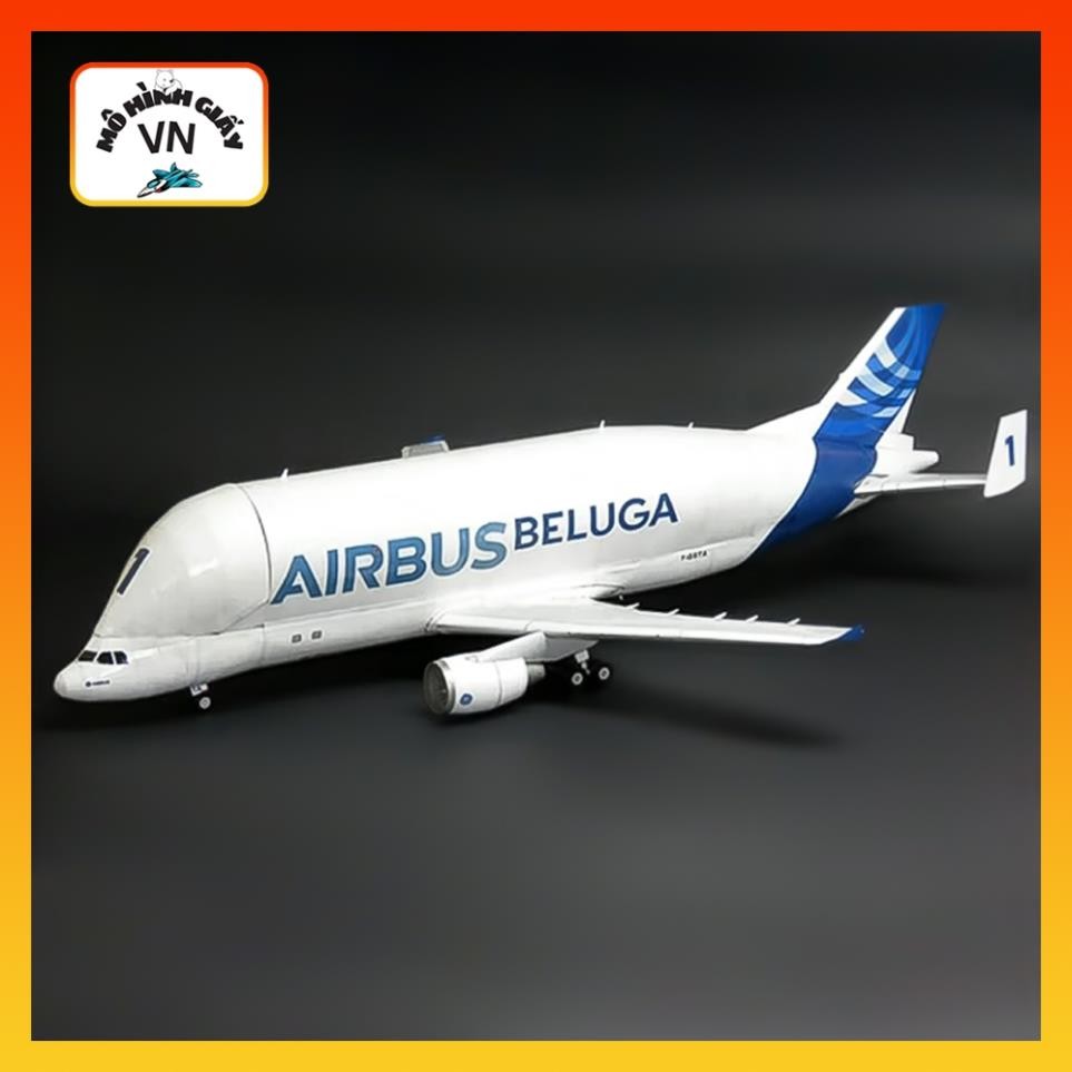 Mô Hình Giấy Lắp Ráp Máy Bay Airbus Beluga A300-600ST - MohinhgiayVN
