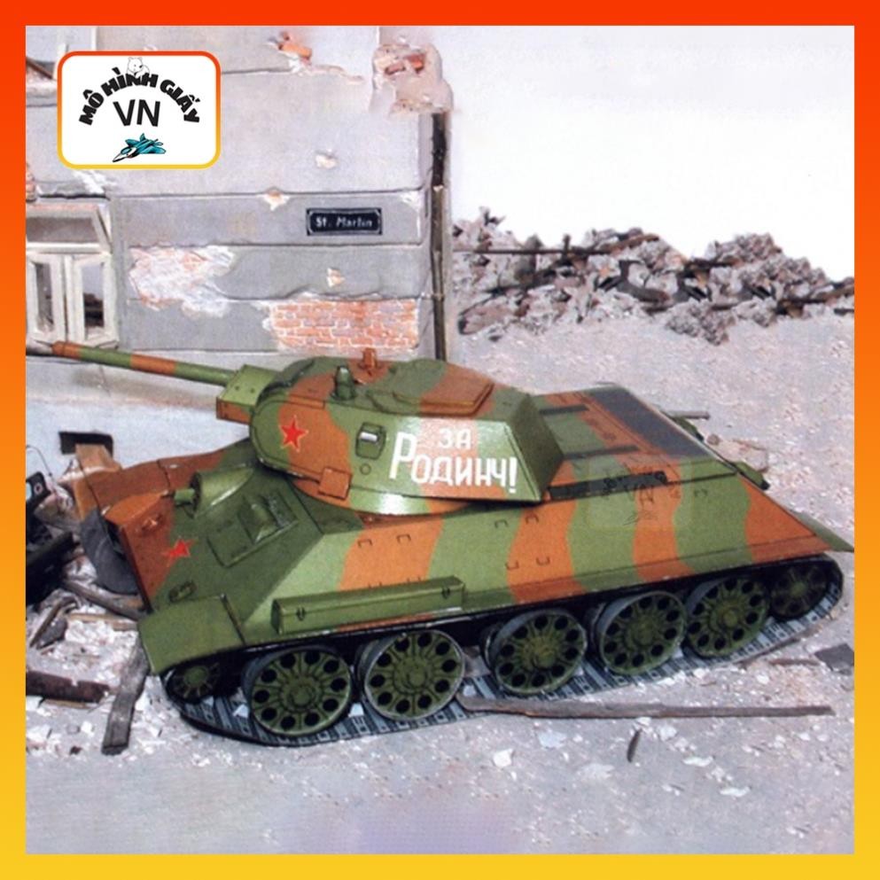 Mô Hình Giấy Lắp Ráp Xe Tăng T34/76 Liên Xô (1941) - MohinhgiayVN