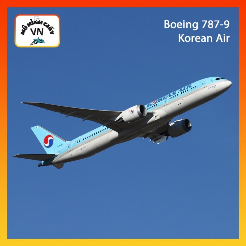 Mô Hình Giấy Lắp Ráp Máy Bay Boeing 787-9 Korean Air - MohinhgiayVN