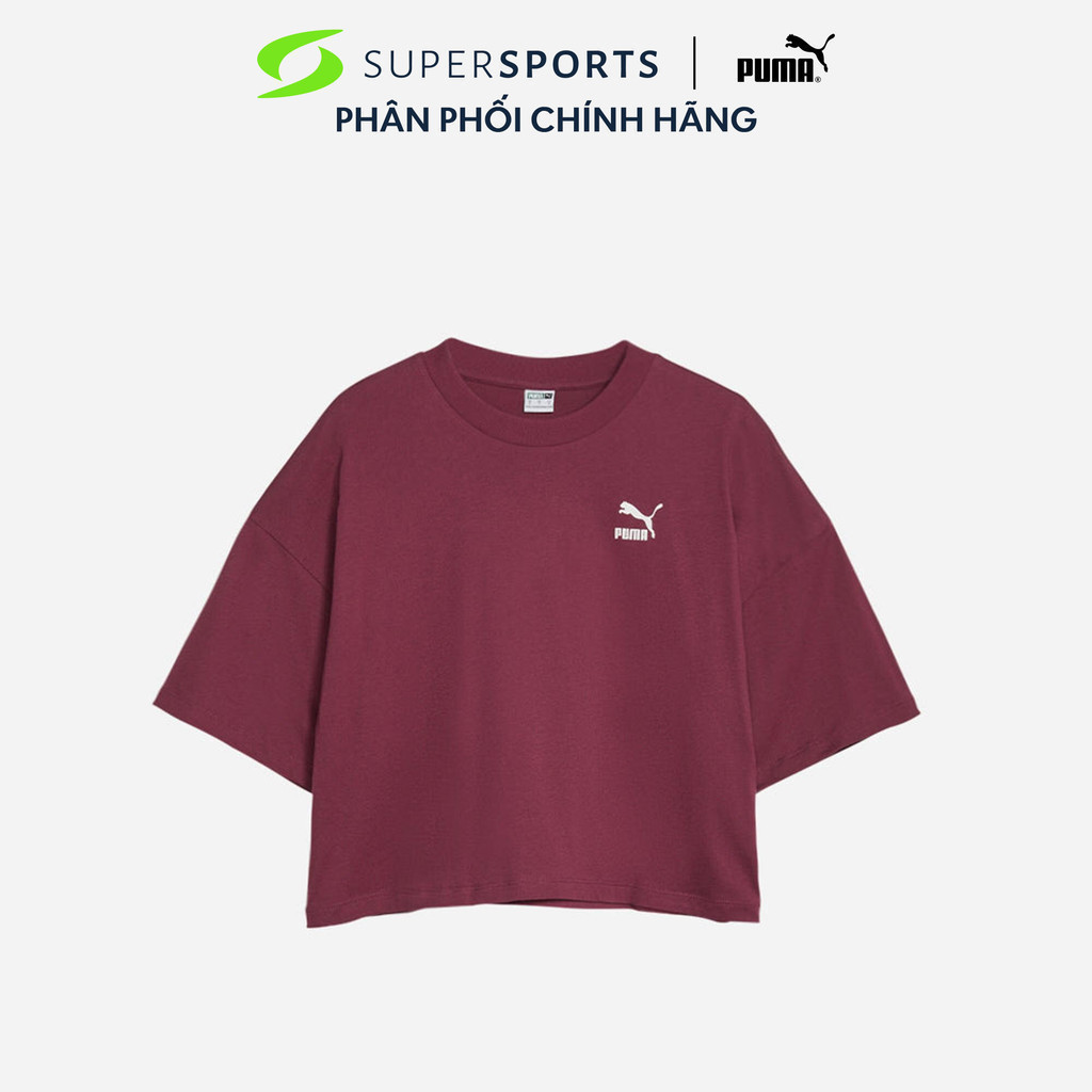 Áo Crop-Top Nữ Puma Classics Oversized - Đỏ  - 62138122