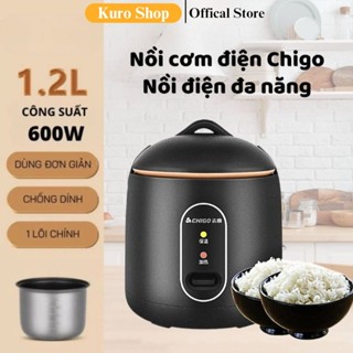 Nồi Cơm Điện Mini Chigo Chính Hãng Dung Tích 1.2L, Nồi Lấu Đa Năng, Nấu Cơm, Hầm Cháo, Hấp Xào Luộc Siêu Tiện Lợi