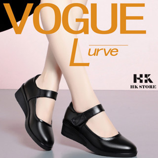 Giày xuồng nữ 3cm chính hãng HK.STORE kiểu dáng đơn giản, dễ phối đồ, da bò thật 100% siêu dễ đi.