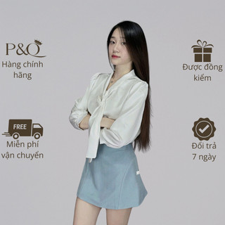 P&Q set19 | Set áo kèm chân váy công sở sang chảnh cao cấp vải lụa váy ruby có bigsize | P&Q set19