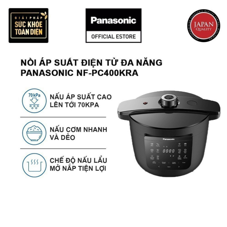 Chính Hãng Nồi áp suất điện tử đa năng Panasonic NF-PC400KRA - Hàng chính hãng )