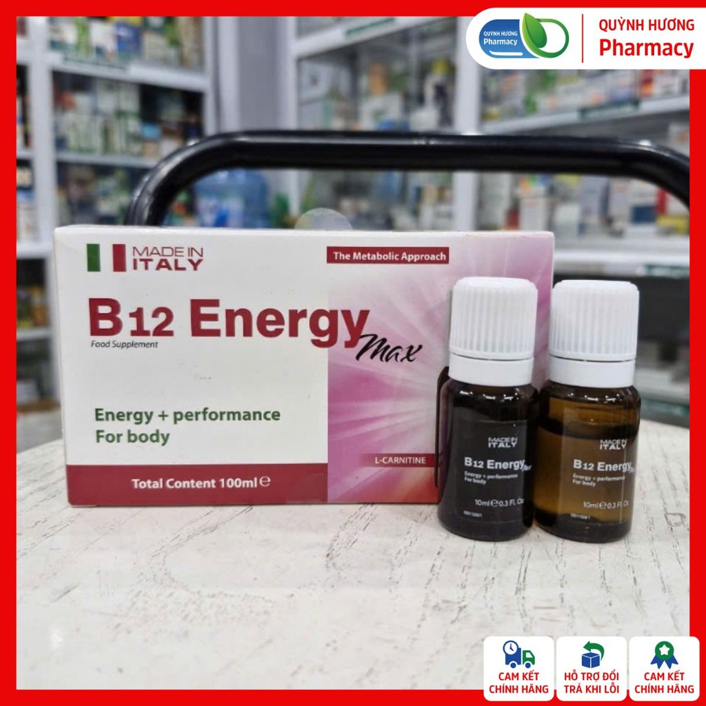 [ HỘP 10 LỌ ] B12 ENERGY MAX Bổ sung vitamin, kiểm soát cân nặng, tăng cường trí nhớ tốt cho cơ thể