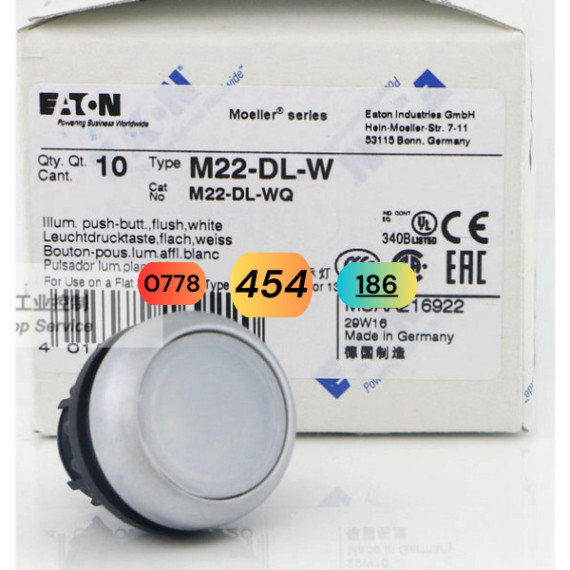 EATON Muller  M22-DL-G  M22-DL-R  M22-DL-B  M22-DL-W  M22-DL-Y