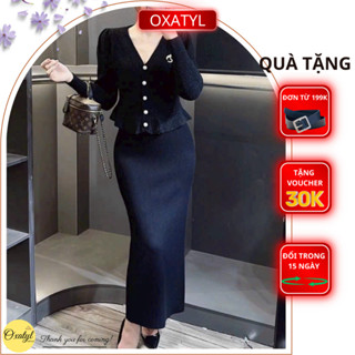 Chân váy len dáng xuông dài Oxatyl V80 dài 80cm chân váy mùa đông cao cấp