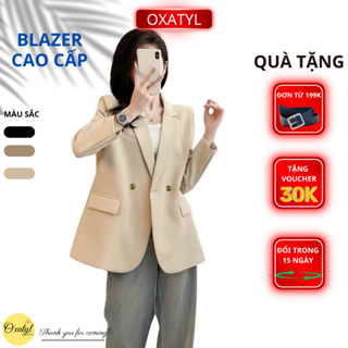 Áo vest blazer dài tay cao cấp Oxatyl A61 Áo 2 lớp vải chéo mỹ dày dặn thời trang công sở trẻ trung