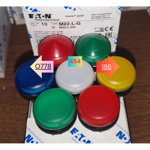EATON Muller  M22-L-G  M22-L-R  M22-L-W  M22-L-Y  M22-L-B