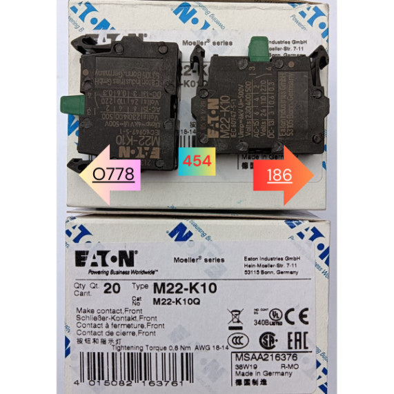 EATON Muller M22-K10 M22-K01 M22-KC10 M22-KC01