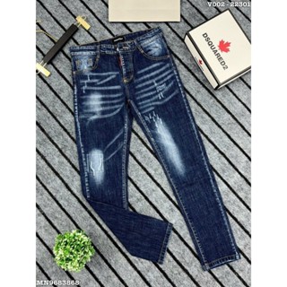 Quần Bò jean nam dài đen rách gối kiểu wash xám khói đẹp,form slimfit chất co giãn chuẩn MQU 072 MQU