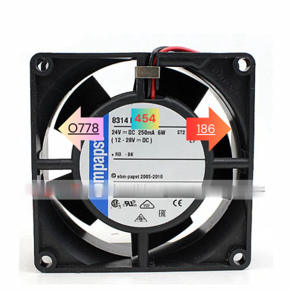 8314 HP, 3314, 3312 8 9Cm 24V Quạt Biến Tần