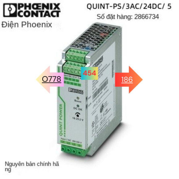 Phoenix Đức  QUINT-PS/3AC/24dc/5-2866734 ,phoenix contact