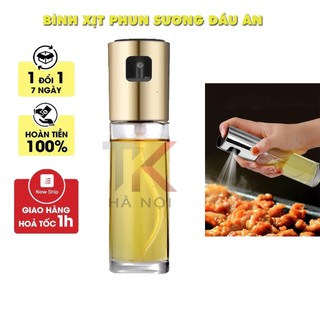 Bình xịt dầu ăn phun sương 100ml - Chất liệu thủy tinh cao cấp - Bảo hành 1-1