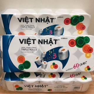 Giấy vệ sinh việt nhật 10 cuộn x 3 lớp, hàng chuẩn công nghệ Nhật