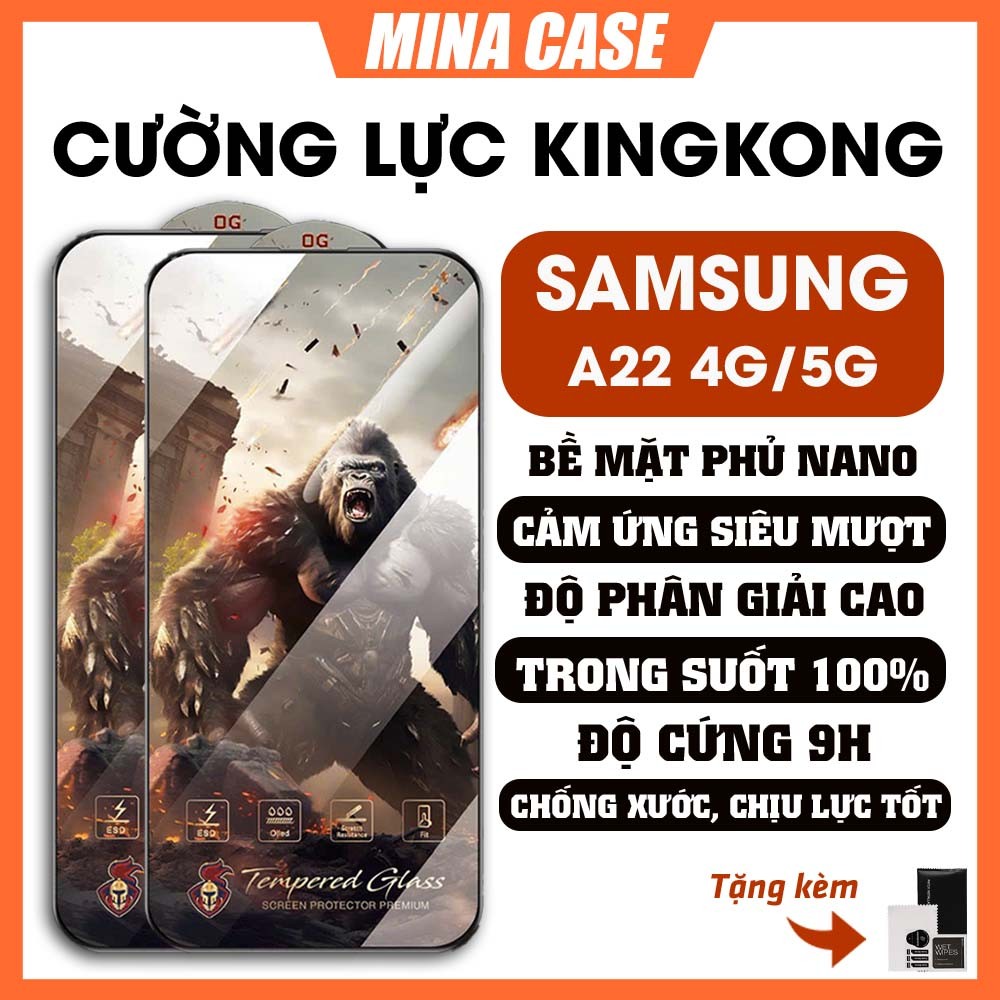 Kính cường lực Samsung A22 4G / A22 5G KK warrior thế hệ mới, cao cấp