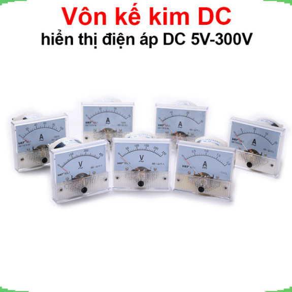 Vôn kế kim hiển thị điện áp DC 5V - 300V