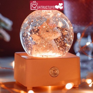  Hộp âm nhạc quả cầu pha lê tuyết kim sa đẹp mắt - quà tặng sinh nhật bạn gái đồng nghiệp 