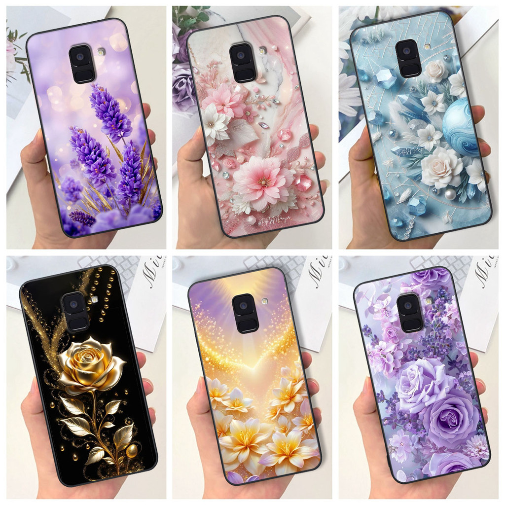 Ốp lưng Samsung A6 2018 / A6 Plus / A6+ in hình hoa siêu xinh