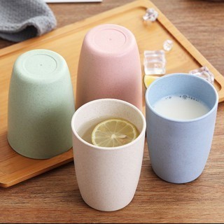 Set 2 Cốc Lúa Mạch Màu Sắc - Ly Uống Nước 450ml