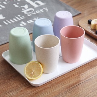 Set 2 Cốc Lúa Mạch Màu Sắc - Ly Uống Nước 450ml