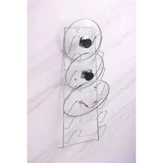 Kệ để nắp nồi, nắp vung loại treo tường 7 tầng, chất liệu inox sáng đẹp XPlus84