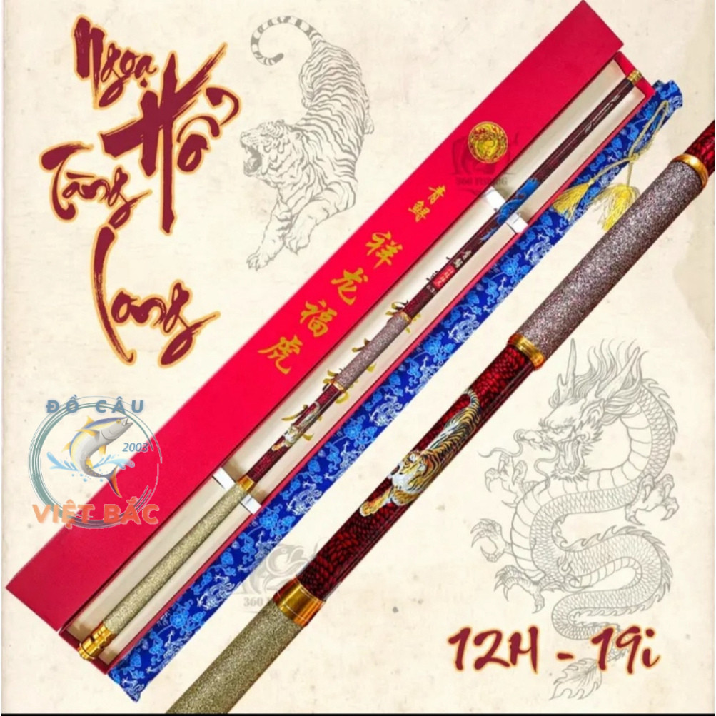 Cần câu tay Ngoạ Hổ Tàng Long 12H Săn Hàng Bản Chuẩn Tặng Hộp Và Ngọn
