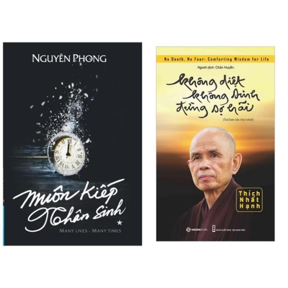 Sách - Combo Muôn kiếp nhân sinh tập 1 + Không diệt không sinh đừng sợ hãi
