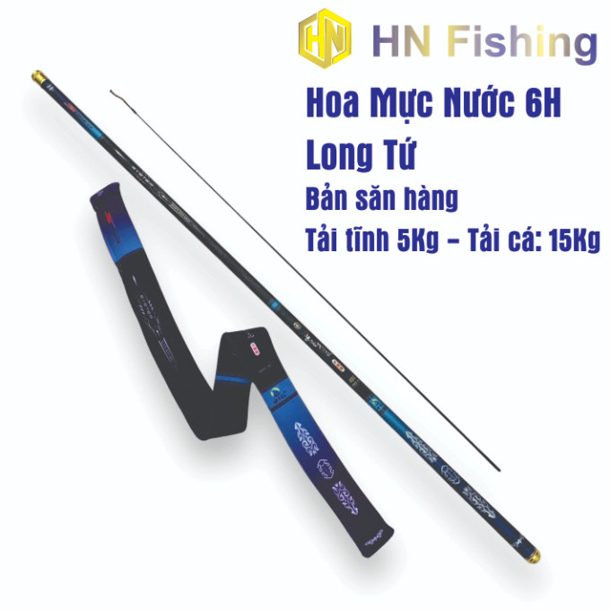 Cần câu tay Hoa Mực Nước Long Tứ. Cần câu đơn câu đài săn hàng. Bảo hành 1 năm. Đồ Câu Hoàng Nam 565