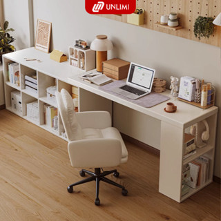 Bàn làm việc chữ L, bàn học kèm kệ sách thông minh thương hiệu UNLIMI- UP368