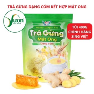  Trà gừng mật ong Sing Việt 400g  Dạng cốm 20 túi x 20g  dùng cho gia đình quán cà phê đồ uống 