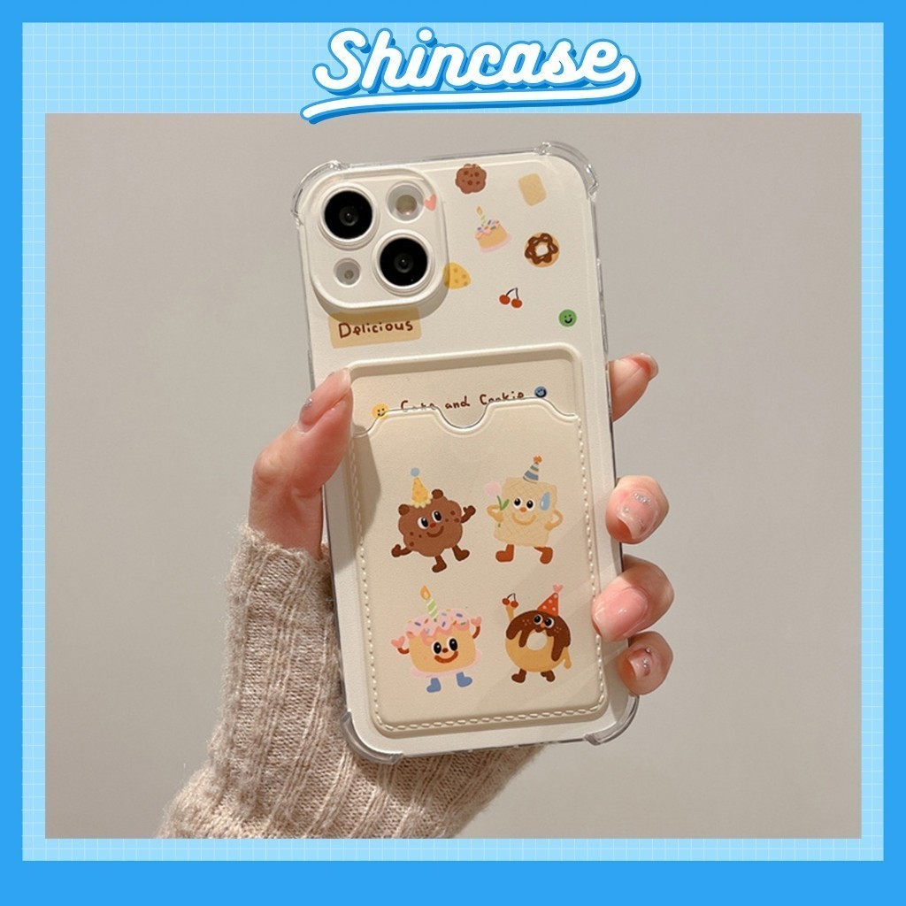 Ốp Lưng iPhone Cute Cake Silicon Dẻo Đựng Thẻ, Chống Sốc, Bảo Vệ Camera - iP 7/8/X/XS/11/12/13/14/15/16/17/Plus/Pro/Max