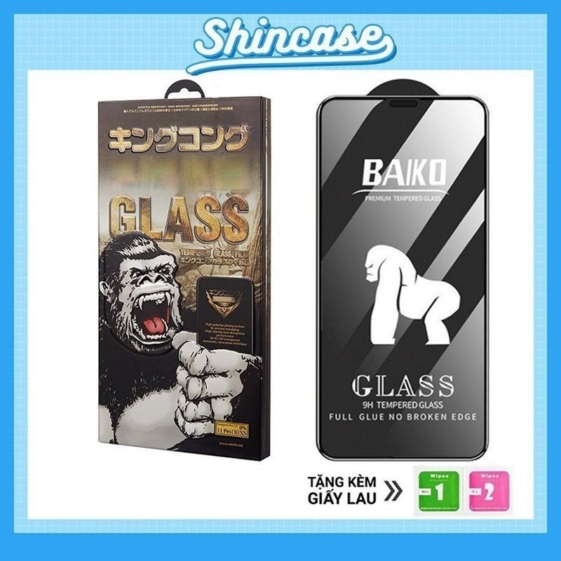 Kính Cường Lực iPhone Baiko Cao Cấp, Chống Nhìn Trộm, Full Màn - iP 6/6s/7/8/Plus/X/XS/XR/11/12/13/14/15/16/Pro/Max/Mini