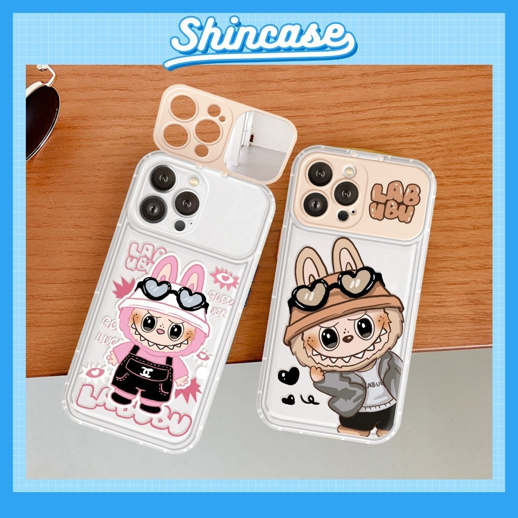 Ốp Lưng iPhone Lucky Labubu Nắp Lật Tráng Gương, Chống Sốc, Bảo Vệ Camera- iP 6/6s/7/8/Plus/X/Xs/11/12/13/14/15/Pro/Max