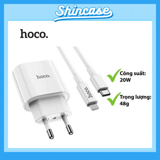 Bộ Củ Cốc Sạc Nhanh Hoco C94A PD 20W Chính Hãng 1M, Cao Cấp - iP 6/6s/7/8/Plus/X/XS/XR/11/12/13/14/15/Pro/Max/Mini