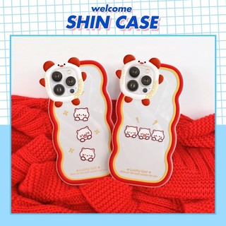 Ốp lưng iphone viền gấu sóng Mini Cat 6/6plus/6s/6splus/7/7plus/8/8plus/x/xs/11/12/13/14/pro/max/promax/plus/shin/case
