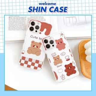 Ốp lưng iphone trong lượn sóng Gấu nâu 6/6plus/6s/6splus/7/7plus/8/8plus/x/xs/11/12/13/14/pro/max/promax/plus/shin/case