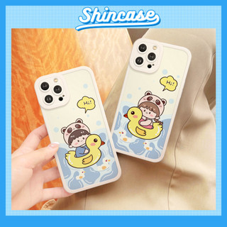 Ốp lưng iphone Hi Duck cạnh vuông 6/6plus/6s/6splus/7/7plus/8/8plus/x/xs/11/12/13/14/pro/max/promax/plus/shin/case