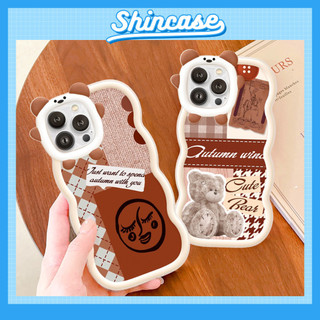 Ốp lưng iphone viền gấu sóng Letter 6/6plus/6s/6splus/7/7plus/8/8plus/x/xs/11/12/13/14/pro/max/promax/plus/shin/case