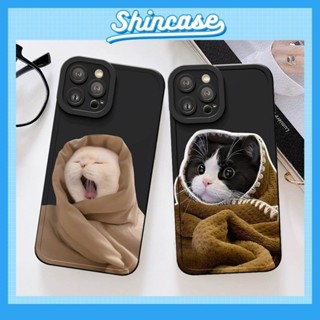 Ốp Lưng iPhone Warm Cat Cạnh Vuông, Chống Sốc, Bảo Vệ Camera - Cho iP 6/6s/7/8/Plus/X/XS/XR/11/12/13/14/15/16/Pro/Max