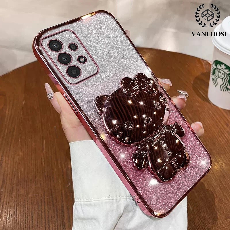 ốp lưng samsung a33 a53 a73 Ốp Điện Thoại Mềm Mạ Điện Chống Rơi Họa Tiết Mèo Dễ Thương Cho samsung a